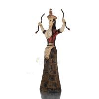 Snake Goddess, Goddess of Fertility 24cm Full Alabaster Statyette, minoisk civilisation, antikens Grekland Polyester 3 - grifon.