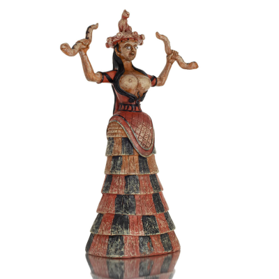 Snake Goddess, Goddess of Fertility 30cm Full Alabaster Statyette, Minoisk Civilisation, Antika Grekland Polyester 6 - grifon.se