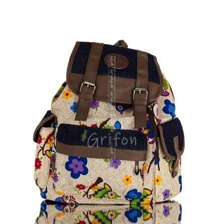 Backpack with Flowers Fabric and bags 1 - grifon.se