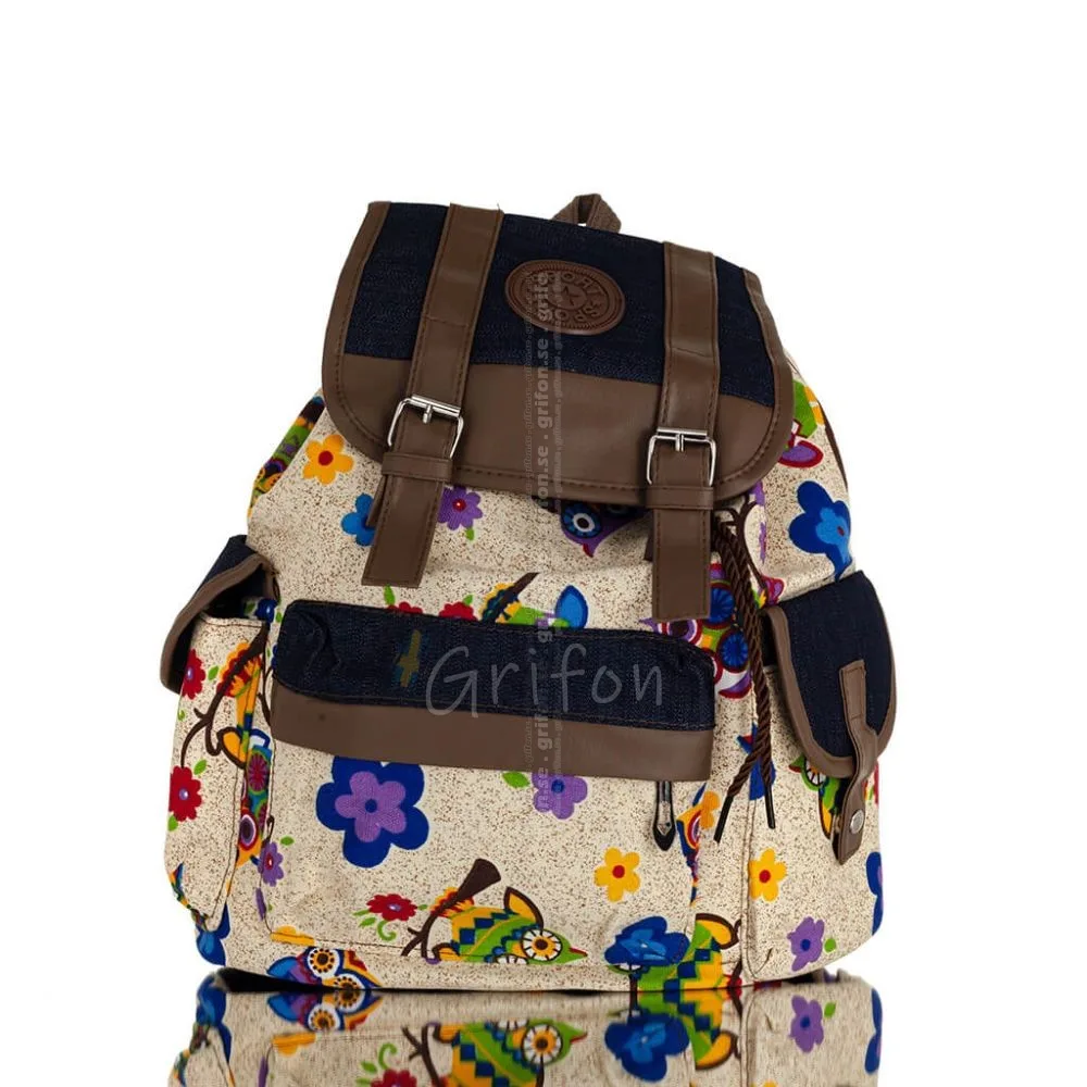 Backpack with Flowers Fabric and bags 1 - grifon.se 