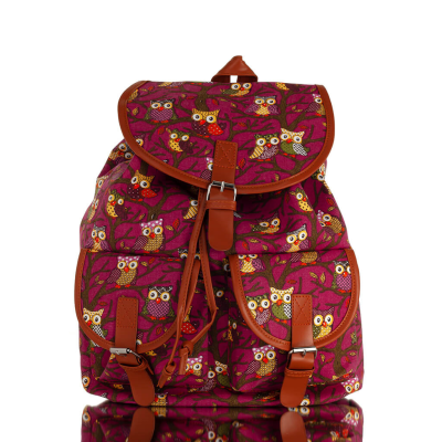 Backpack with Owl or Glauka Mikri Fabric and bags 1 - grifon.se 
