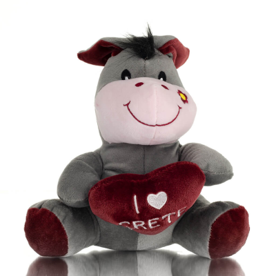 Donkey Sitting Plush Soft Cuddly Plush Toy Stuffed Animal for Kids 22cm I LOVE CRETE Soft and other toys 1 - grifon.se 