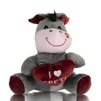 Donkey Sitting Plush Soft Cuddly Plush Toy Stuffed Animal for Kids 22cm I LOVE CRETE Soft and other toys 1 - grifon.se 