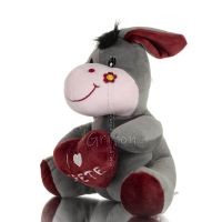 Donkey Sitting Plush Soft Cuddly Plush Toy Stuffed Animal for Kids 22cm I LOVE CRETE Soft and other toys 2 - grifon.se 