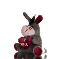 Donkey Sitting Plush Soft Cuddly Plush Toy Stuffed Animal for Kids 12cm I LOVE GREECE Soft and other toys 2 - grifon.se 