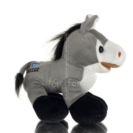 Donkey Standing Plush Soft Cuddly Plush Toy Stuffed Animal for Kids 17cm I LOVE GREECE Soft and other toys 1 - grifon.se