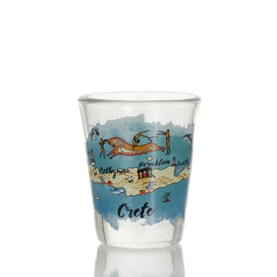 Transparent glas snapsglas med Kretatryck, kök, raki, tsikoudia, snapsglas Kök & glas 1 - grifon.se 