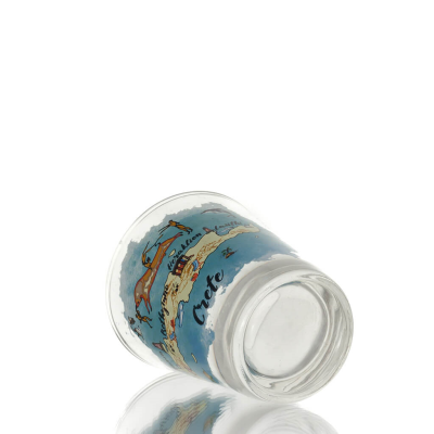 Transparent glass shot glass with Crete print, kitchen, raki, tsikoudia, shot glass Kitchen & glasses 4 - grifon.se 