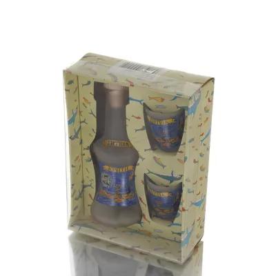 Karaff Set med 2 shots genomskinligt glas med tryck, kök, raki, tsikoudia Kök & glas 1 - grifon.se 