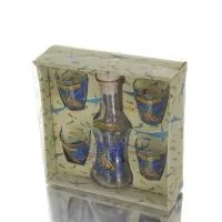 Karaff Set med 4 shots genomskinligt glas med tryck, kök, raki, tsikoudia Kök & glas 1 - grifon.se 