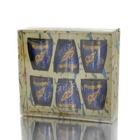 Shot glasses Set of 6 pcs transparent glass with print, kitchen, raki, tsikoudia, shot glass Kitchen & glasses 1 - grifon.se 