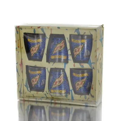 Shot glasses Set of 6 pcs transparent glass with print, kitchen, raki, tsikoudia, shot glass Kitchen & glasses 1 - grifon.se 