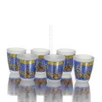 Shotglasögon Set med 6 st genomskinligt glas med tryck, kök, raki, tsikoudia, snapsglas Kök & glas 2 - grifon.se 