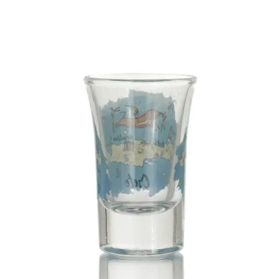 Transparent glas snapsglas med Kreta tryck 7cm, kök, raki, tsikoudia, snapsglas Kök & glas 4 - grifon.se 