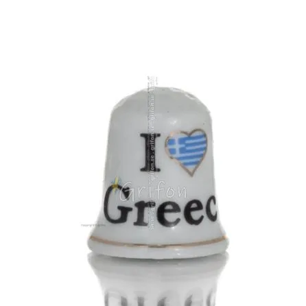 Sy fingerborg med Greklandstryck, New Bone China som porslin Kök & glas 1 - grifon.se 