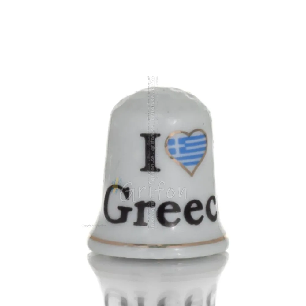 Sewing thimbles with Greece print, New Bone China like porcelain Kitchen & glasses 1 - grifon.se 