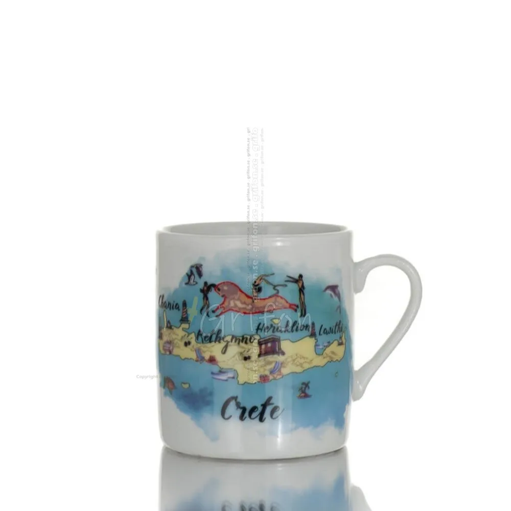 Mugg, kopp med Kreta 5,5x5cm 80cc, New Bone China-liknande porslin Kök & glas 1 - grifon.se 