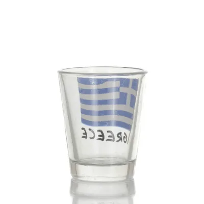 Klart glas 6 cm snapsglas med flaggtryck, kök, raki, tsikoudia, snapsglas Kök & glas 2 - grifon.se 