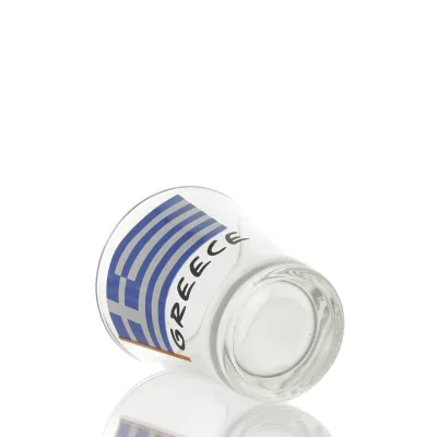 Klart glas 6 cm snapsglas med flaggtryck, kök, raki, tsikoudia, snapsglas Kök & glas 4 - grifon.se 