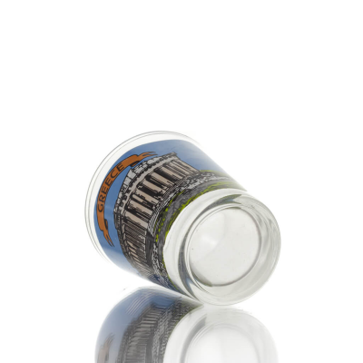 Transparent glass 6cm shot glass with Parthenon print, kitchen, raki, tsikoudia, shot glass Kitchen & glasses 4 - grifon.se 