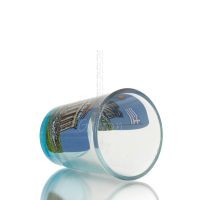 Clear glass blue 6cm shot glass with Parthenon print, kitchen, raki, tsikoudia, shot glass Kitchen & glasses 3 - grifon.se 