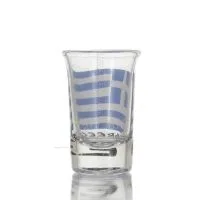7 cm genomskinligt glas snapsglas med flaggtryck, kök, raki, tsikoudia, snapsglas Kök & glas 2 - grifon.se 