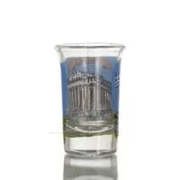 Transparent glas snapsglas 7cm med Parthenon tryck, kök, raki, tsikoudia, snapsglas Kök & glas 2 - grifon.se 