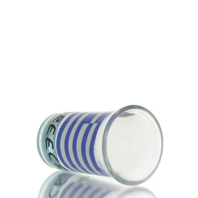 Clear glass blue 7cm shot glass with Flag print, kitchen, raki, tsikoudia, shot glass Kitchen & glasses 3 - grifon.se 