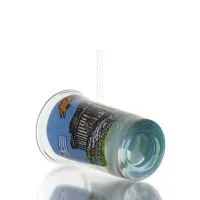 Clear glass blue 7cm shot glass with Parthenon print, kitchen, raki, tsikoudia, shot glass Kitchen & glasses 4 - grifon.se 