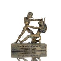 Theseus & Minotaur: The Last Battle of One, Minoan Civilization 11,5 cm Full Alabaster Statyette, Antika Grekland Polyester 1 - 