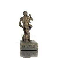Theseus & Minotaur: The Last Battle of One, Minoan Civilization 11.5cm Full Alabaster Statuette, Ancient Greece Polyester 6 - gr