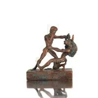 Theseus & Minotaur: The Last Battle of One, Minoan Civilization 16cm Full Alabaster Statuette, Ancient Greece Polyester 1 - grif