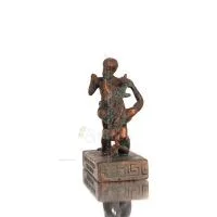 Theseus & Minotaur: The Last Battle of One, Minoan Civilization 16cm Full Alabaster Statyette, Antika Grekland Polyester 2 - gri