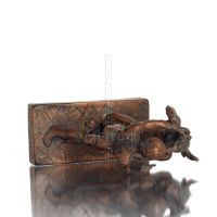 Theseus & Minotaur: The Last Battle of One, Minoan Civilization 16cm Full Alabaster Statyette, Antika Grekland Polyester 6 - gri