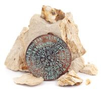 Phaistos Disc: The Unsolved Mystery, Hanging Medium 11cm Alabaster, Minoan Culture, Wall Mounted, Antikens Grekland Polyester 1 