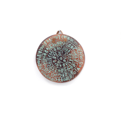 Phaistos Disc: The Unsolved Mystery, Hanging Medium 11cm Alabaster, Minoan Culture, Wall Mounted, Antikens Grekland Polyester 4 