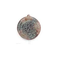 Phaistos Disc: The Unsolved Mystery, Hanging Medium 11cm Alabaster, Minoan Culture, Wall Mounted, Ancient Greece Polyester 4 - g