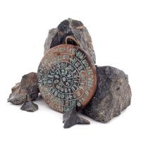 Phaistos Disc: The Unsolved Mystery, Hanging Large 13cm Alabaster, Minoan Culture, Wall Mounted, Ancient Greece Polyester 1 - gr