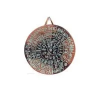 Phaistos Disc: The Unsolved Mystery, Hanging Large 13cm Alabaster, Minoan Culture, Wall Mounted, Antikens Grekland Polyester 2 -