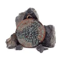 Phaistos Disc: The Unsolved Mystery, Hanging Large 13cm Alabaster, Minoan Culture, Wall Mounted, Ancient Greece Polyester 3 - gr