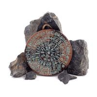 Phaistos Disc: The Unsolved Mystery, Hanging Large 13cm Alabaster, Minoan Culture, Wall Mounted, Antikens Grekland Polyester 3 -