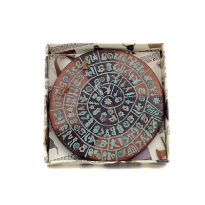 Phaistos Disc: The Unsolved Mystery, Hanging Large 13cm Alabaster, Minoan Culture, Wall Mounted, Antikens Grekland Polyester 5 -
