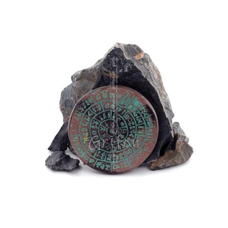 Phaistos Disc: The Unsolved Mystery, Small 9cm Alabaster, Minoan Civilization, Ancient Greece Polyester 1 - grifon.se 