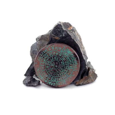 Phaistos Disc: The Unsolved Mystery, Small 9cm Alabaster, Minoan Civilization, Ancient Greece Polyester 1 - grifon.se 