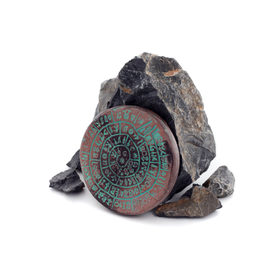 Phaistos Disc: The Unsolved Mystery, Small 9cm Alabaster, Minoan Civilization, Antikens Grekland Polyester 2 - grifon.se 