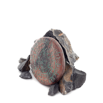 Phaistos Disc: The Unsolved Mystery, Medium 11cm Alabaster, Minoan Civilization, Ancient Greece Polyester 3 - grifon.se 