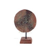 Phaistos Disc: The Unsolved Mystery, 13 cm Alabaster Embossed Base, minoisk civilisation, antikens Grekland Polyester 1 - grifon