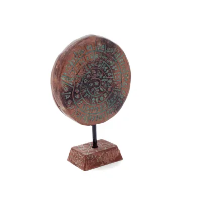 Phaistos Disc: The Unsolved Mystery, 13 cm Alabaster Embossed Base, minoisk civilisation, antikens Grekland Polyester 3 - grifon