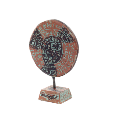 Phaistos Disc: The Unsolved Mystery, 19 cm Alabaster Embossed Base, minoisk civilisation, antikens Grekland Polyester 4 - grifon