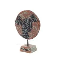 Phaistos Disc: The Unsolved Mystery, 19cm Alabaster Embossed Base, Minoan Civilization, Ancient Greece Polyester 4 - grifon.se 
